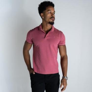 Imagem de Camisa Polo Ellus Frisos Rosa Escuro-Masculino