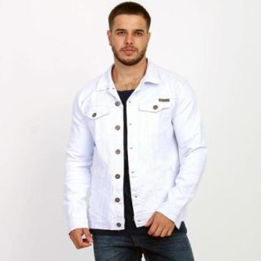 Imagem de Jaqueta Masculina Sarja Branca Destroyed Jeans Slim Masculina Austin Club-Masculino