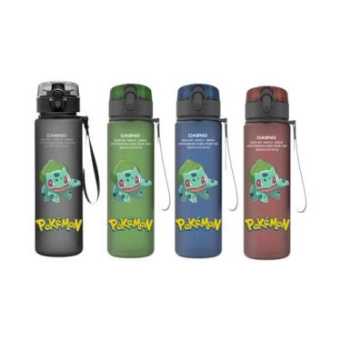Imagem de Garrafa De Água Plástica De 560ML Pokémon Pikachu Squirtle Bulbasaur, 