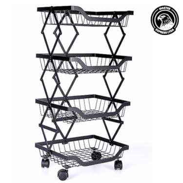 Imagem de Prateleira Organizador Ferro Multiuso Articulado 4 Andares