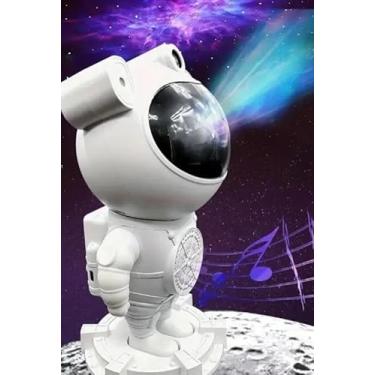 Imagem de Projetor Astronauta Com Som Bluetooth Robô Luminária De Estrelas Nebulosas Galaxias Lua Luz Noturna para Quarto Controle Remoto Função Temporizador (Galáxias e Estrelas)