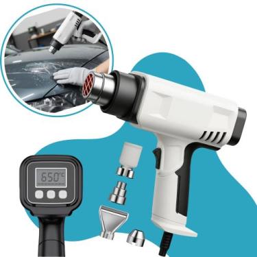 Imagem de Soprador De Ar Quente Pistola Display Digital Envelopamento 127V Branc