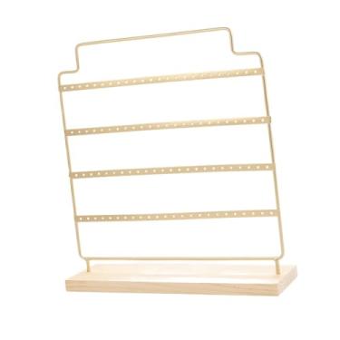 Imagem de UxicRuya Organizador de Brincos de Metal, Prático, com Suporte para Brincos Pendentes, Ideal para Quarto E Lojas, Ouro