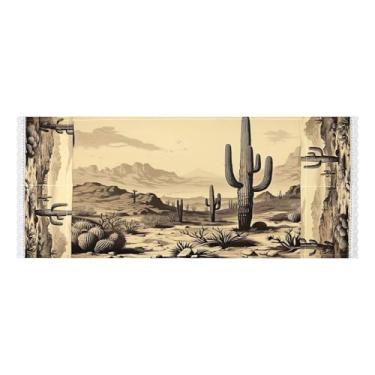 Imagem de Wassud Capas vintage de lavadora e secadora de cacto, protetor de lavadora com sacos de armazenamento, capa de geladeira à prova de poeira com bolsos para lavanderia doméstica, cozinha, 120 x 55 cm