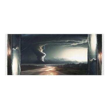 Imagem de Wassud Capas de lavadora e secadora de areia, protetor superior de lavadora com sacos de armazenamento, capa de geladeira à prova de poeira com bolsos para lavanderia doméstica, cozinha, 120 x 55 cm