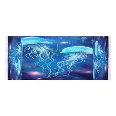 Imagem de Wassud Capas de lavadora e secadora de água-viva, protetor de lavadora com sacos de armazenamento, capa de geladeira à prova de poeira com bolsos para lavanderia doméstica, cozinha, 120 x 55 cm