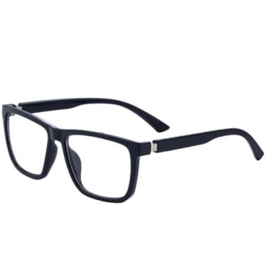 Imagem de Óculos de sol quadrados clássicos da moda, masculinos, retrô, femininos, para dirigir, viajar, UV400 (preto transparente)