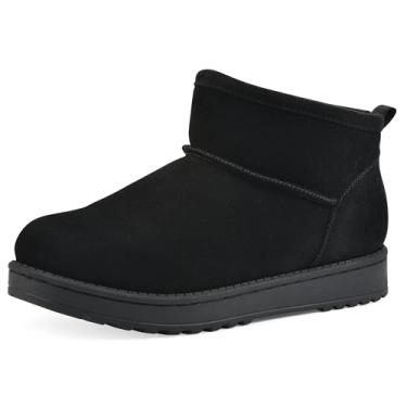 Imagem de WHITE MOUNTAIN Bota feminina Inspo forrada no tornozelo, Preto/Camurça, 35