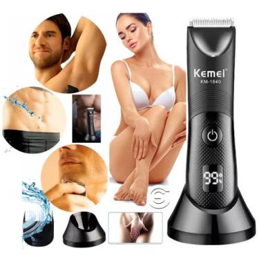 Imagem de Maquina Kemei Desmatador de Joias Unissex KM1840 line biquini corpo ca