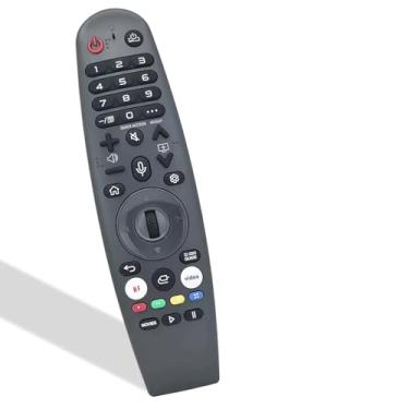 Imagem de Controle remoto Magic Voice de substituição para Smart TV LG OLED QNED NanoCell, com função de ponteiro e teclas de atalho de streaming de vídeo para WebOS, AN-MR20GA/AKB75855501 Universal para MR19BA