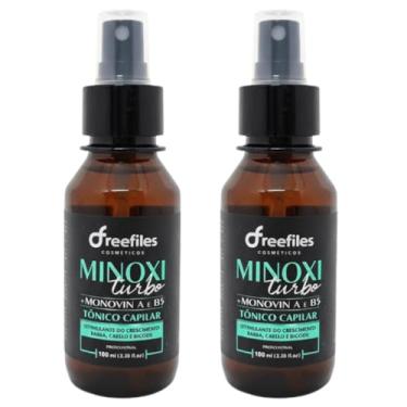 Imagem de Freefiles Minoxi Turbo 100ml Tônico Capilar kit 2uni Tratamento Antiqueda e Crescimento Cabelo Barba e Bigode