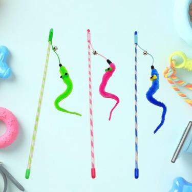 Imagem de Brinquedo varinha para gato napi v08 com guizo e pelucia 40cm