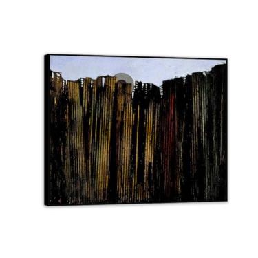 Imagem de Max Ernst Poster La forêt Reproduções de pinturas famosas Surrealismo Tela de arte de parede Max Ernst Decoração de parede para presentes de sala de estar 80 x 60 cm (32 x 24 polegadas) moldura preta