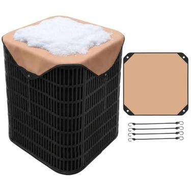 Imagem de Windyun Capa de ar condicionado de inverno capa CA para uso externo 91 x 91 cm unidades universais à prova d'água tecido Oxford 600d Defender central resistente se encaixa na maioria das centrais
