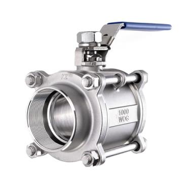 Imagem de Válvula Registro Esfera Tripartida 2-1/2" Bsp Aço Inox 304 com Vedação Ptfe