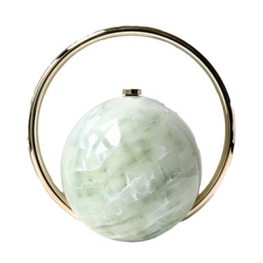 Imagem de Bolsa feminina com bola de mármore para noite, bolsas elegantes e luxuosas, para festas, férias, casamentos, Verde claro