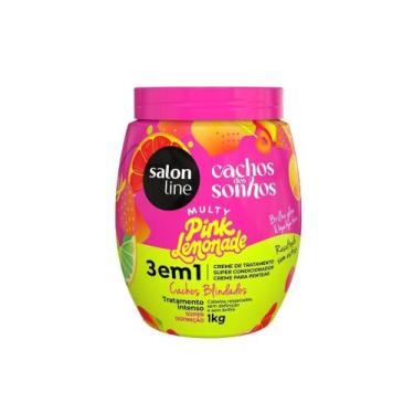 Imagem de Creme Salon Line 3 em 1 Cachos dos Sonhos Multy Pink Lemonade 1kg