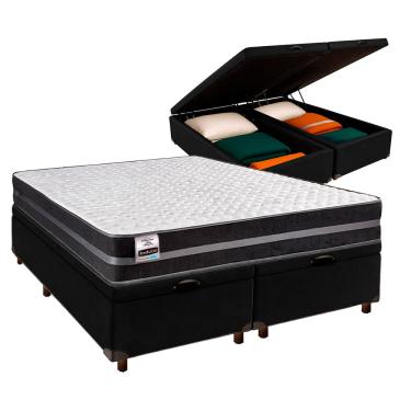 Imagem de Cama Box Bau + Colchão Queen Molas Ultralastic Bogota Inducol