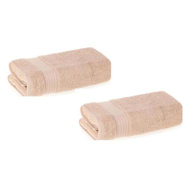 Imagem de Kit 2 Toalhas de Visita Magna 600g/m Karsten, Rosa