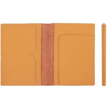 Imagem de STAR VISTA Porta-passaporte de viagem de couro Albatross, design minimalista, capa de couro de flor integral para homens e mulheres - Carteira fina para passaporte, dobrável, bloqueio RFID, Pele de