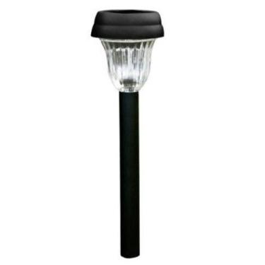 Imagem de Kit 06 Luminarias Espeto Solar Jardim Led Preto Abs 3000K - Ecoforce