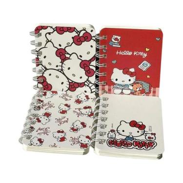 Imagem de Caderno Mini A7 Hello Kitty Com Espiral 14PS/Conjunto Diário Livro De 