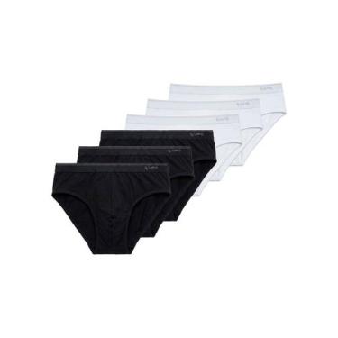 Imagem de Kit com 6 Cuecas Slip Lupo 485-003 Colorido, Preto, M