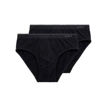Imagem de Kit com 2 Cuecas Slip Lupo 485-003, Preto, G