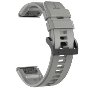 Imagem de U-LIMVE Pulseira de relógio para Garmin Fenix 8 de 51 mm/Fenix 7X/Fenix 6X/Fenix 5X/Fenix 3/Quatix 8 de 51 mm/Tactix 8 de 51 mm, pulseira de silicone de 26 mm