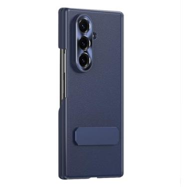 Imagem de LYJSMGZ Capa à prova de choque para Samsung Z Fold7, proteção total da câmera, capa de negócios, suporte invisível, proteção de dobradiça e protetor de tela, azul, Z Fold 7