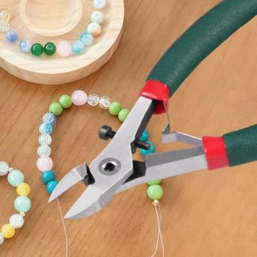 Imagem de Alicate de corte de fio de 15 cm, alicate de corte nivelado com mola, alicate de corte lateral, alicate de fabricação de joias para cortar materiais macios de fio de cobre e alumínio