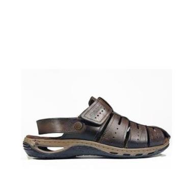 Imagem de Sandália Pegada Masculina Em Couro Conforto-Masculino