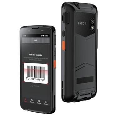 Imagem de NETUM Computador móvel com leitor de código de barras portátil Android 11, leitor de código de barras portátil q700 pda 1d 2d wi-fi e 4g lte, tela sensível ao toque completa de 5,5 polegadas