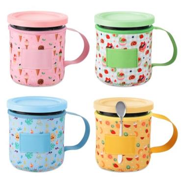 Imagem de Ninja Creami 680.4 g Capa de manga isolada para sorvete com alça – 4 estilos reutilizáveis