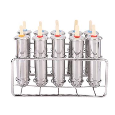 Imagem de GLOGLOW Molde de Preparação de Alimentos Molde de Sorvete de Aço Inoxidável 304, 12 Fabricantes de picolé para Crianças e Utensílios de Mesa para Família