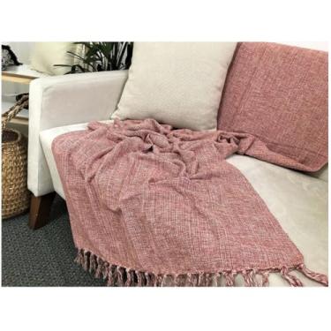 Imagem de Manta para sofá 2,2 x 1,5 metros Manta para sofa de algodão para sofá extragrande de microfibra(Telha)