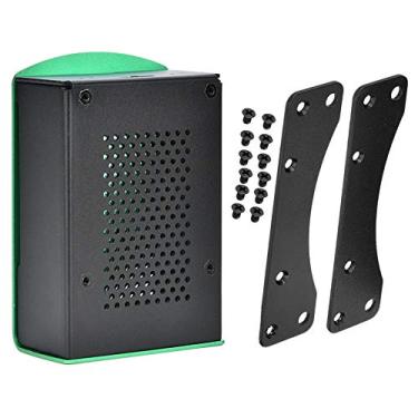 Imagem de 4 Modelo B Caso Gabinete de liga de alumínio CNC premium com suporte de dissipador de calor Caixa de proteção durável para 4B e 4B + preto verde prata tamanho padrão (Verde)