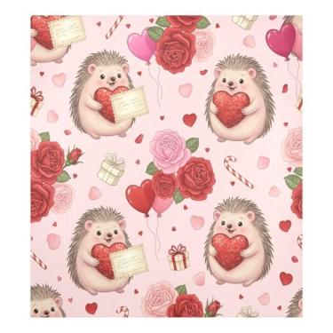 Imagem de Blueangle Capa de ímã de lava-louças de ouriços para dia dos namorados, decoração da capa frontal da máquina de lavar louça, adesivos de eletrodomésticos, adesivos de eletrodomésticos, 58 cm C x 66 cm