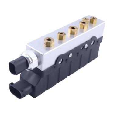 Imagem de Dowfane Bloco de válvula solenoide de suspensão a ar C2C2265 C2C22909 compatível com Jaguar Super Vanden Plas XJR XJ8 V8 4.2L