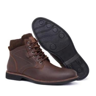 Imagem de Bota Masculina Couro Coturno Detalhada Macia 8400 Bonanza-Masculino