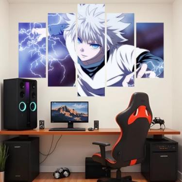 Imagem de Quadro decorativo Mosaico Anime - 5 peças - Killua, Gon, Hisoka, Illumi - 00