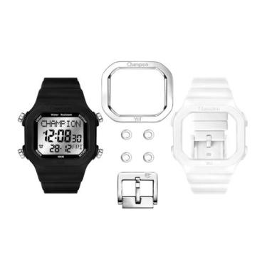 Imagem de Relógio Digital Champion Yot Troca Pulseiras Branco Unissex 100m