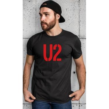 Imagem de Camiseta Camisa Banda U2 Rock Música Red - Estampa Em Relevo - Dking C