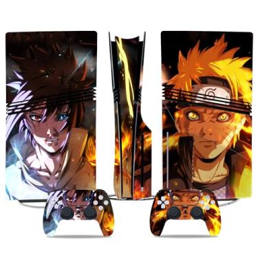 Imagem de MaD Vision Kit de película extradurável para PlayStation 5 (PS5) Disc Pro e Digital Pro | Conjunto de decalques de vinil fosco para console + 2 controles - para Anime|Sasuke Design