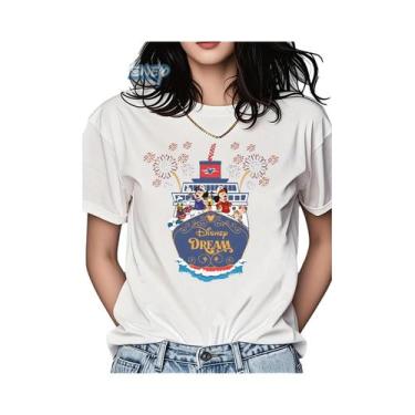 Imagem de Camiseta Feminina Disney Fantasy Cruise Line Mickey E Os Amigos Com Pa
