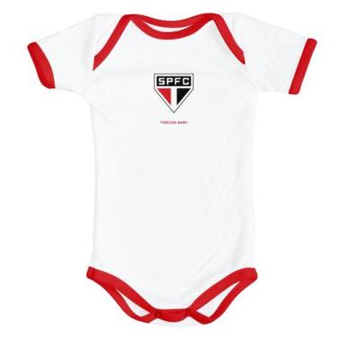 Imagem de Body Sao Paulo Bebe Recem Nascido Oficial Bodie Torcidababy, Branco, P