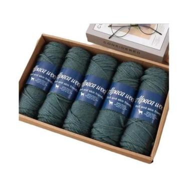 Imagem de Fio De Lã De Alpaca Quente E Elegante 500g Grosso Para Suéteres, Corta