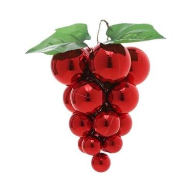 Imagem de Bola Decorativa De Plástico Para Árvore De Natal, Cor Sólida, Brilhant