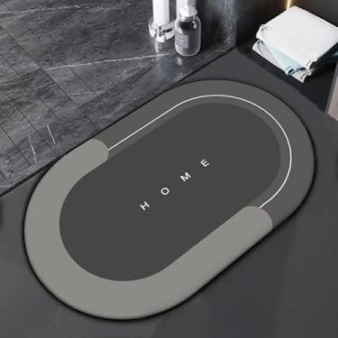 Imagem de Tapete Moderno Elegante 2.00m x 2.50m - Antiderrapante para Quarto, Sala e Escritório, Design Sofisticado para Decoração Interior (Kit 2Cinza Escuro Oval)