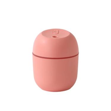 Imagem de Mini Umidificador Ultrassônico USB - Difusor Aromatizador Portátil Egg com LED, Ideal para Escritório, Quarto e Ambientes Pequenos (Rosa,2 peça)
